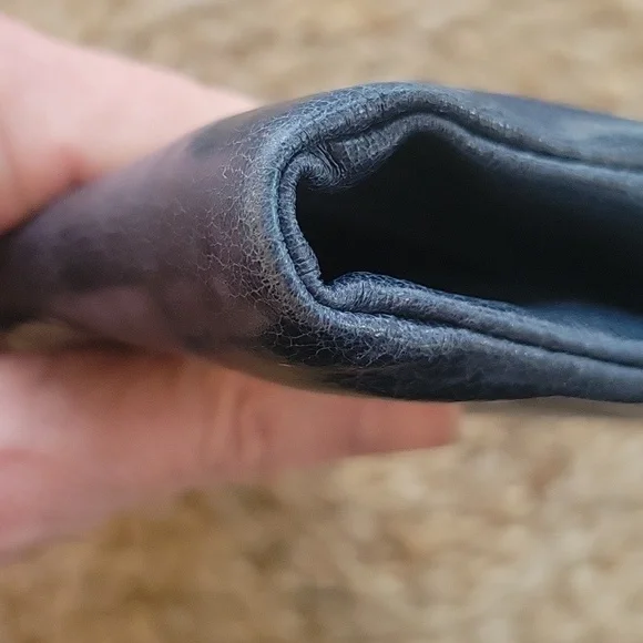 HOBO Original Lauren Wallet Clutch Turquoise Blue Silver Hardware EUC - Picture 6 of 16